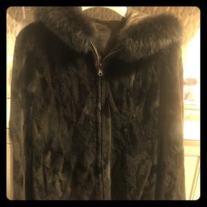 Mink fur coat- reversible